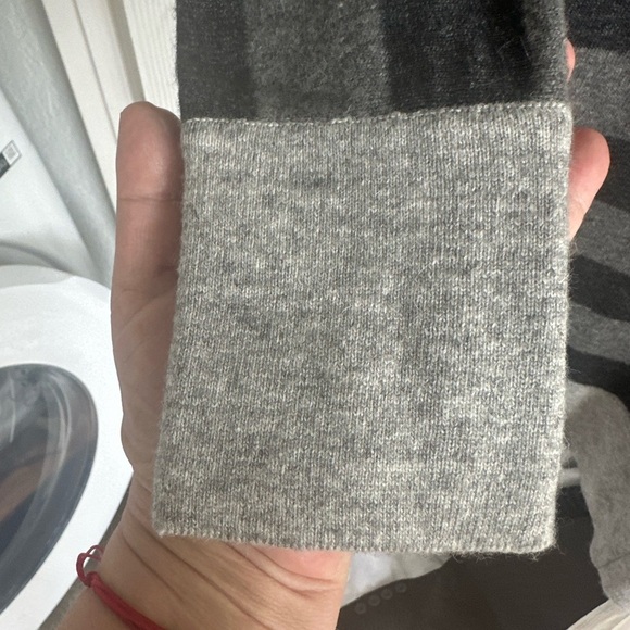 Y2K Blumarine Cashmere Wool Blend Striped  Dress w Embelished Neckline - Picture 9 of 14